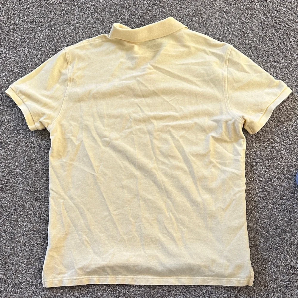 J. Crew Men's Pale Yellow Polo Shirt
